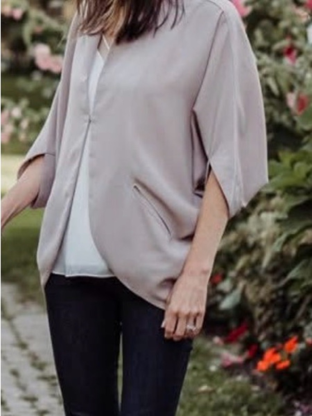 Babaton Soft Mauve Cape Jacket